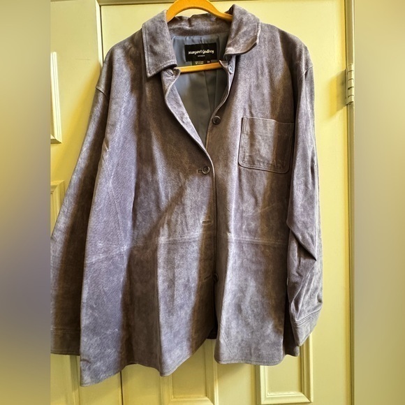 Jackets & Blazers - Margaret Godfrey Purple Suede Jacket. Size 3x